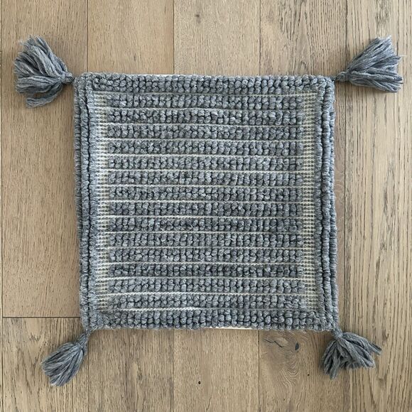 Loloi Magnolia Home Joanna Gaines Textured Pillow Cover 22x22 w/ Tassels *READ* - Picture 1 of 11